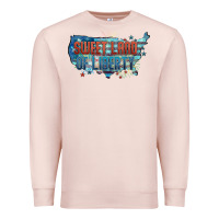 Pale Pink Sweet land of liberty Premium Sweatshirt - FaDigitalArtStudio