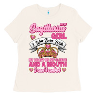 Bone As A Sagittarius Girl I Was Born With My Heart On My Sleeve And  Mouth Ladies Tee - Jasminsmagicworld
