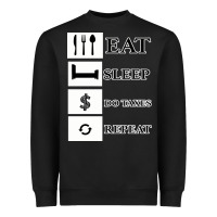Black Tax Day Eat Sleep Do Taxes Repeat Gift Heavyweight Sweatshirt - Bettercallsaul