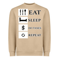 Mushroom Tax Day Eat Sleep Do Taxes Repeat Gift Heavyweight Sweatshirt - Bettercallsaul