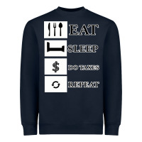 Navy Tax Day Eat Sleep Do Taxes Repeat Gift Heavyweight Sweatshirt - Bettercallsaul