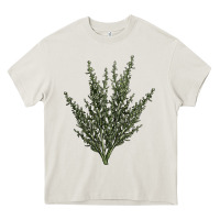 Cream Botanical Sagebrush Illustrations Heavy Core Tee - LillyAllenDesigns