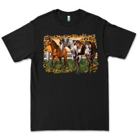 Black 2 horses at the ranch Premium Tee - LillyAllenDesigns