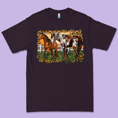 2 Horses At The Ranch Premium Tee Designed By Lillyallendesigns