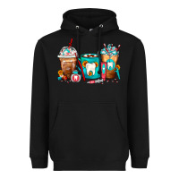 Black Dentist Coffee Cups Heavyweight Hoodie - FaDigitalArtStudio