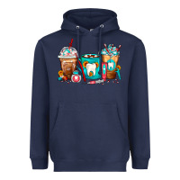 Navy Dentist Coffee Cups Heavyweight Hoodie - FaDigitalArtStudio