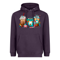 Plum Dentist Coffee Cups Heavyweight Hoodie - FaDigitalArtStudio