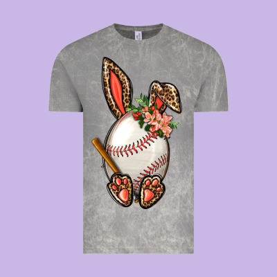 Baseball Easter Bunny Vintage Tee Designed By Bundleandbundleshop