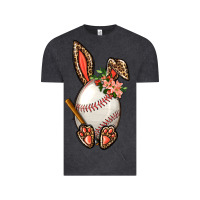 Vintage Black Baseball Easter Bunny Vintage Tee - BundleAndBundleShop