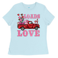 Baby Blue loads of love truck Ladies Tee - BarkalooDesign