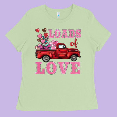 Loads Of Love Truck Ladies Tee Designed By Barkaloodesign
