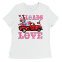 White loads of love truck Ladies Tee - BarkalooDesign