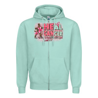 Seafoam heal cancer luke 1 37 Zipper Hoodie - CowGirlArtShop
