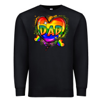 Black Dad pride Premium Sweatshirt - FaDigitalArtStudio
