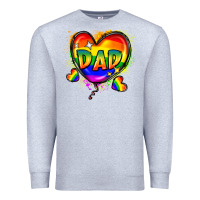 Heather Grey Dad pride Premium Sweatshirt - FaDigitalArtStudio