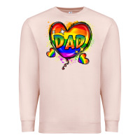 Pale Pink Dad pride Premium Sweatshirt - FaDigitalArtStudio