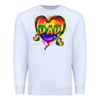 White Dad pride Premium Sweatshirt - FaDigitalArtStudio