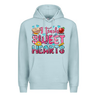 Blue Mist i teach sweet hearts olivia Premium Hoodie - OliviaCreatesArt