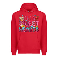 Red i teach sweet hearts olivia Premium Hoodie - OliviaCreatesArt