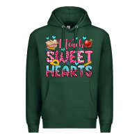 Sports Green i teach sweet hearts olivia Premium Hoodie - OliviaCreatesArt