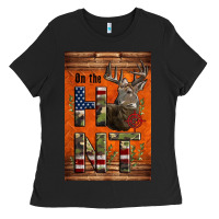 Black Western On The Hunt Deer Ladies Tee - LillyAllenDesigns