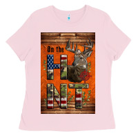 Bubblegum Pink Western On The Hunt Deer Ladies Tee - LillyAllenDesigns