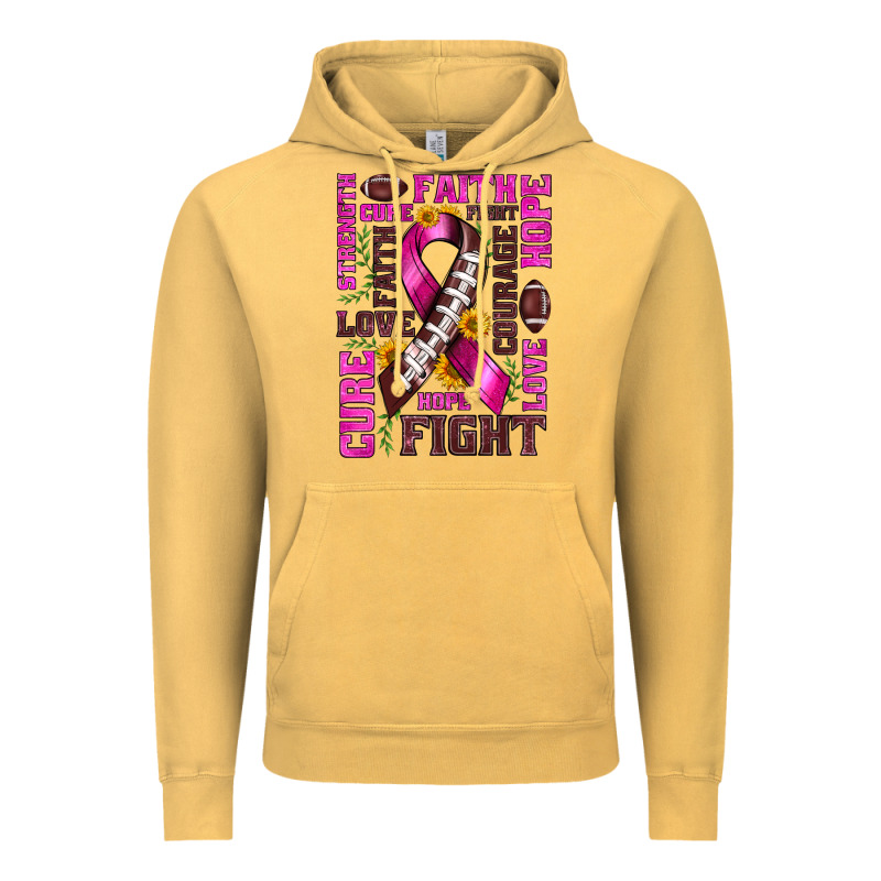 Breast Cancer American Football Ribbon Love Cure Fight Bbs Vintage Hoodie by BundleAndBundleShop | Teevron