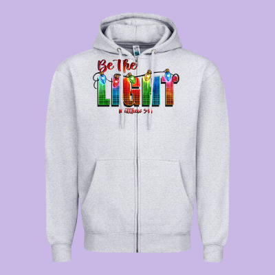 Be The Light Matthew 5 14 Zipper Hoodie Designed By Cowgirlartshop
