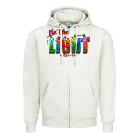 Oatmeal Heather be the light matthew 5 14 Zipper Hoodie - CowGirlArtShop