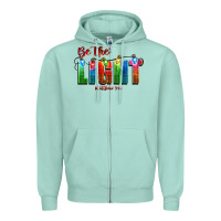 Seafoam be the light matthew 5 14 Zipper Hoodie - CowGirlArtShop