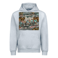Heather Grey beautiful crazy Urban Hoodie - CowhideDigitalArt
