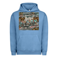 Pigment Pebble Blue beautiful crazy Urban Hoodie - CowhideDigitalArt