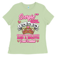 Matcha as a scorpio girl zodiac girls Ladies Tee - Jasminsmagicworld