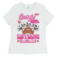 White as a scorpio girl zodiac girls Ladies Tee - Jasminsmagicworld