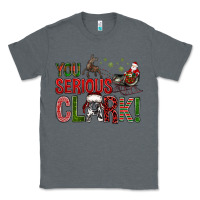 Charcoal Heather You Serious Clark With Santa Sleigh Classic Tee - BundleAndBundleShop