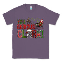 Lavender You Serious Clark With Santa Sleigh Classic Tee - BundleAndBundleShop