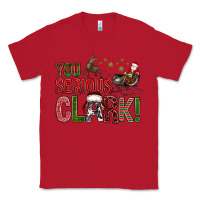 Red You Serious Clark With Santa Sleigh Classic Tee - BundleAndBundleShop