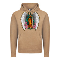 Vintage Coffee Angel Wing Lady of Guadalupe Vintage Hoodie - Jasminsmagicworld