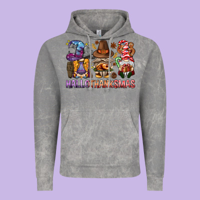 Hallothanksmas Gnomies Bbs Vintage Hoodie Designed By Bundleandbundleshop