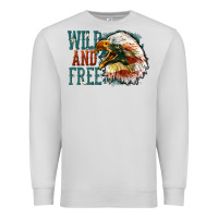 Dove Grey Wild and free Premium Sweatshirt - FaDigitalArtStudio