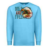 Ocean Blue Wild and free Premium Sweatshirt - FaDigitalArtStudio
