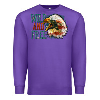 Purple Wild and free Premium Sweatshirt - FaDigitalArtStudio