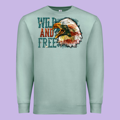 Wild And Free Premium Sweatshirt Designed By Fadigitalartstudio