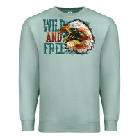 Seafoam Wild and free Premium Sweatshirt - FaDigitalArtStudio