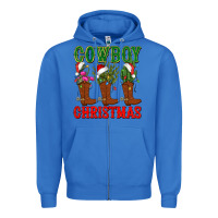True Royal cowboy christmas boots cactus Zipper Hoodie - CowGirlArtShop