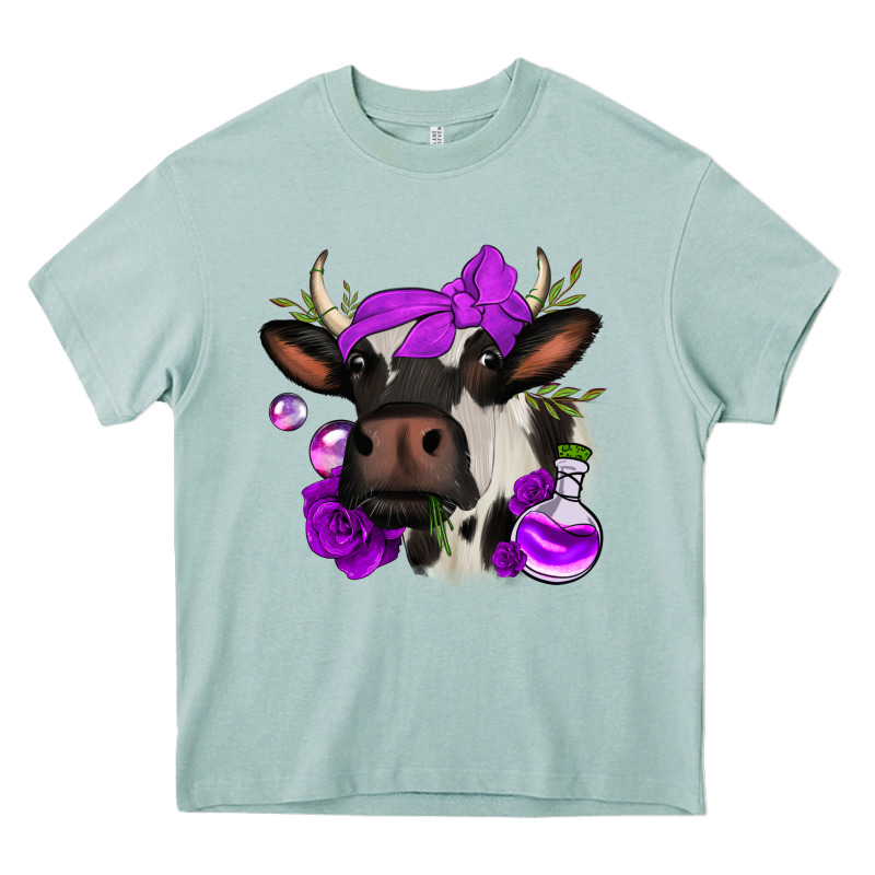 Halloween Roses Cow Heavy Core Tee by Jasminsmagicworld | Teevron