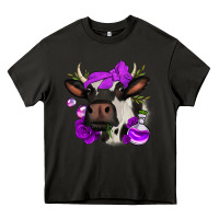 Asphalt halloween roses cow Heavy Core Tee - Jasminsmagicworld