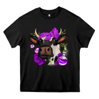 Black halloween roses cow Heavy Core Tee - Jasminsmagicworld
