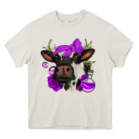 Cream halloween roses cow Heavy Core Tee - Jasminsmagicworld