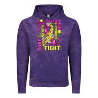 Cloud Purple breast cancer softball ribbon love cure fight bbs Vintage Hoodie - BundleAndBundleShop
